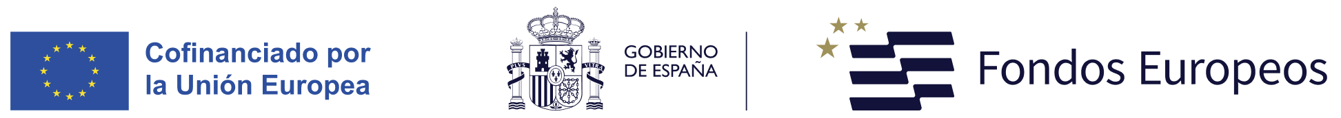 Logotipos de Fondos Europeos y Emblema de Cofinanciado por la Unión Europea